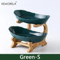 2/3-Tier Wooden Fruit Stand - Modern Snack & Candy Tray, Dried Fruit Basket and Cake Stand