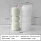 Striped Cylinder Silicone Candle Mold for DIY Pillar, Soy Wax, Plaster & Resin Crafts