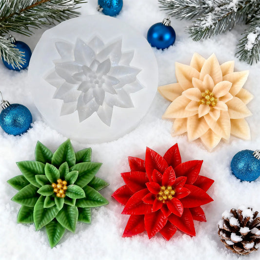 Holly Leaf & Berry Silicone Mold for Christmas – DIY Candle, Resin, Soap & Chocolate Mold