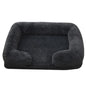 Square Plush Dog Bed with Memory Foam – Thickened Winter Pet Sofa Bed with Removable Cover (S/M/L/XL)