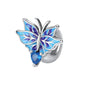 100% 925 Sterling Silver Rainbow Zircon Butterfly Dragon Silicone Stopper Charms - Colorful Beads for DIY Bracelets, Customizable Jewelry for All Occasions