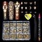 12 Grid Diamond Jewelry Set for Nail Art - Luxe Rhinestone Decorations