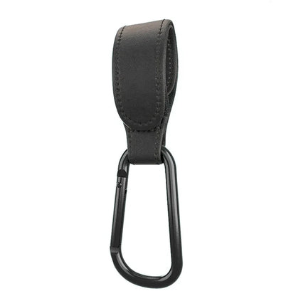 Baby Stroller Hook PU Leather Adjustable Pram Bag Hanger Travel Accessory