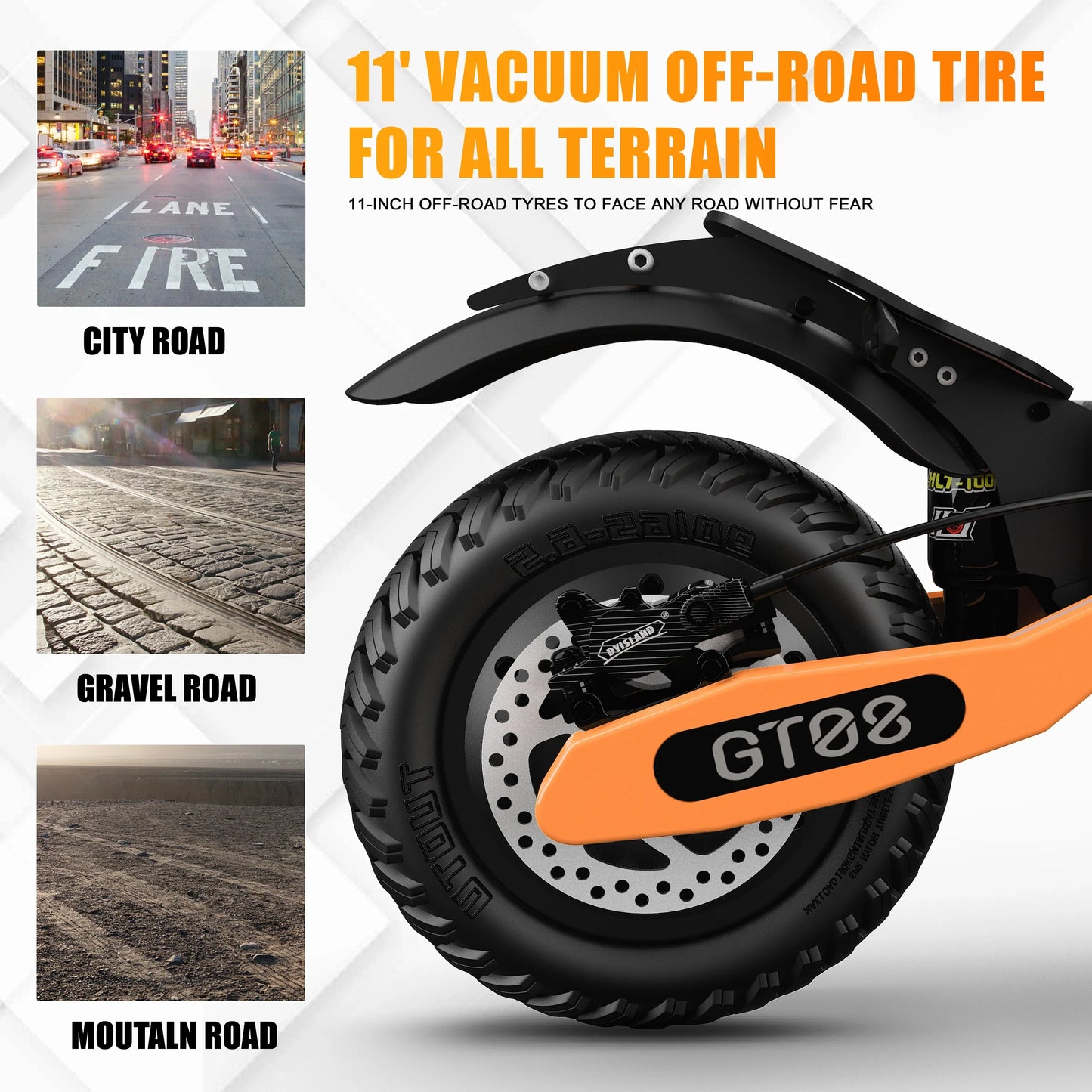 5600W Dual Motor Electric Scooter for Adults – 60V 27Ah, 11-Inch Off-Road Tires, Folding eScooter with Seat, Up to 46 MPH