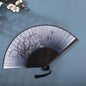 Hand Fan Foldable Silk Fan Noodles Bamboo Fan Bones Halloween Cosplay Prop Christmas Wedding Decoration Party Gifts Art Crafts