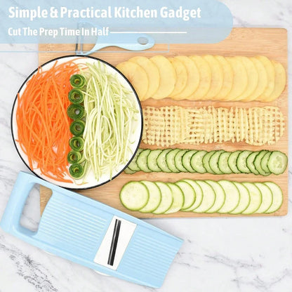 5-in-1 Vegetable & Fruit Slicer - Multifunctional Manual Grater, Cutter & Dicer for Kitchen