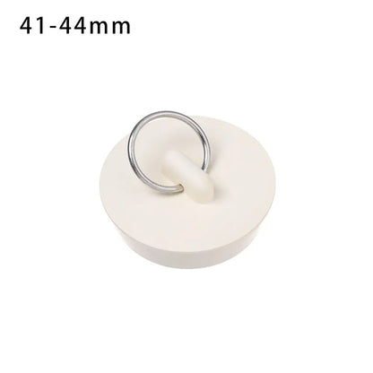 Universal Rubber Sink & Bathtub Drain Stopper Plug — Leakproof Floor Drain Strainer, White
