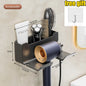 Wall-Mounted Hair Dryer Holder Cradle - Blow Dryer Organizer for Bathroom (White/Black/Grey)