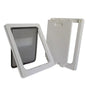 Lockable Pet Door with Privacy Flap – Weatherproof Dog & Cat Door, Easy Install (S 13.8 in x 11.4 in / 35 x 29 cm, L 16.9 in x 14.0 in / 43 x 35.5 cm)