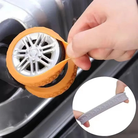 8-Pack Silicone Luggage Wheel Covers – 5 cm (2.0 in) Noise-Reducing Suitcase Caster Protectors
