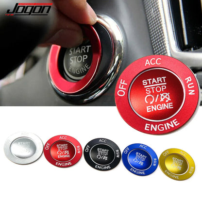 Aluminum Steering Wheel Button Trim Cover - Push Start/Stop Interior Accent for Charger Challenger RAM Durango