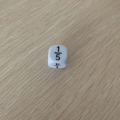 10 PCS/Set White/Green/Red Fractional Number Funny Dice Education Game Accessory  16*16 mm