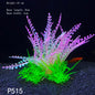 Artificial Aquarium Plants – Plastic Underwater Green Shrubs with Resin Base, Fish Tank Decoration