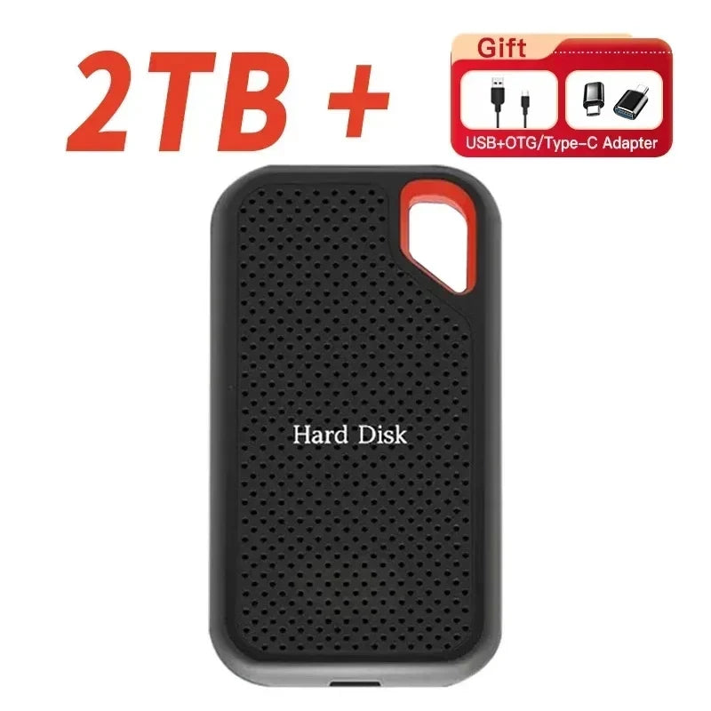 Original E61 SSD Portable 2TB High-Speed External Hard Drive USB 3.1 Solid State Drive Large Capacity for Laptop DesktopMAC/ PC