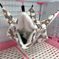 Plush Double-Layer Small Pet Hammock – Hanging Cage Bed for Hamsters, Rats & Guinea Pigs (S 8×8 in / 20×20 cm, L 13.4×13.4 in / 34×34 cm)