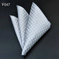Men's Pocket Square 41 Colors - Plaid Dot Paisley Polyester Handkerchief 25 x 25 cm (9.8 x 9.8 in)