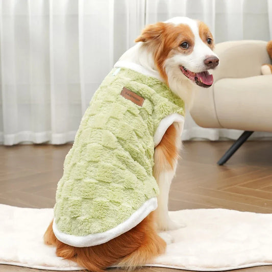 Flannel Dog Sweater Winter Warm Pet Coat – Fits 1.5–25 kg (3–55 lb) – Puppy to Large Dog Pullover Vest