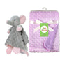 Personalized Newborn Baby Blanket with Name & Custom Stroller Gift Set