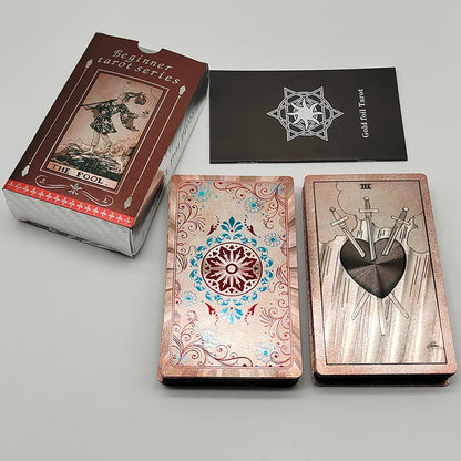 Classical Gold Foil Waterproof Tarot Cards With Megnet Box As Special Gift