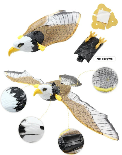 Interactive Flying Bird Cat Toy: Electric Hanging Eagle Teaser with Scratch Rope