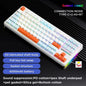 87-Key Tri-Mode Mechanical Keyboard - 2.4G USB Bluetooth, RGB PBT Keycaps, Hot-Swappable Gasket Design, 4000mAh Battery
