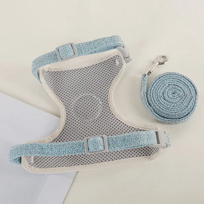 Cute Rabbit & Small Pet Harness Leash Set Padded Adjustable Harness with Leash (Sizes S, M) for Rabbits & Cats