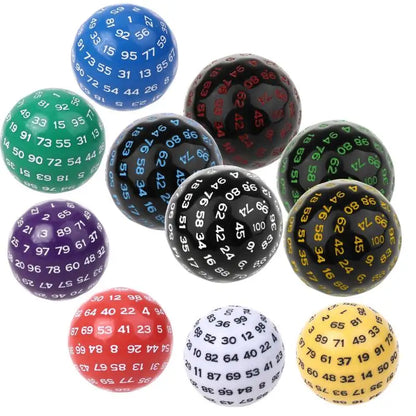 100-Sided D100 Acrylic Dice 48mm / 1.89in Polyhedral RPG Tabletop Game Accessory