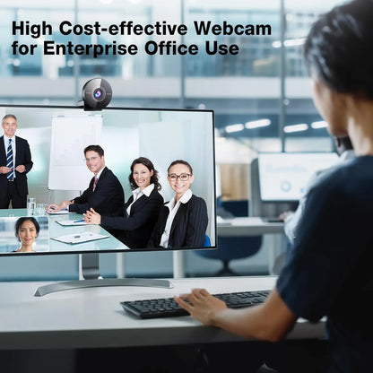 4K UHD USB Webcam with Built-In Microphone — 1080P/60fps HD Mini Camera for PC, Laptop & Desktop