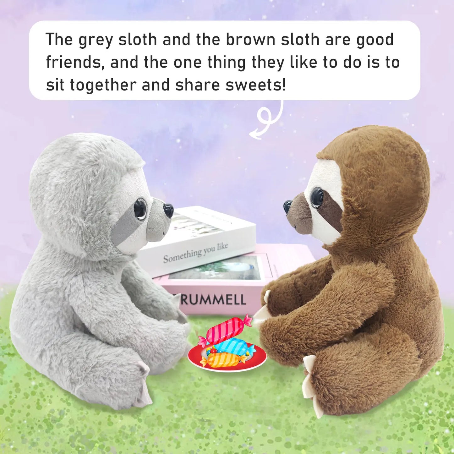 Realistic Sloth Plush Toy 25 cm (9.8 in) Soft PP Cotton Stuffed Animal Cuddly Sloth Doll Birthday Holiday Gift for Kids