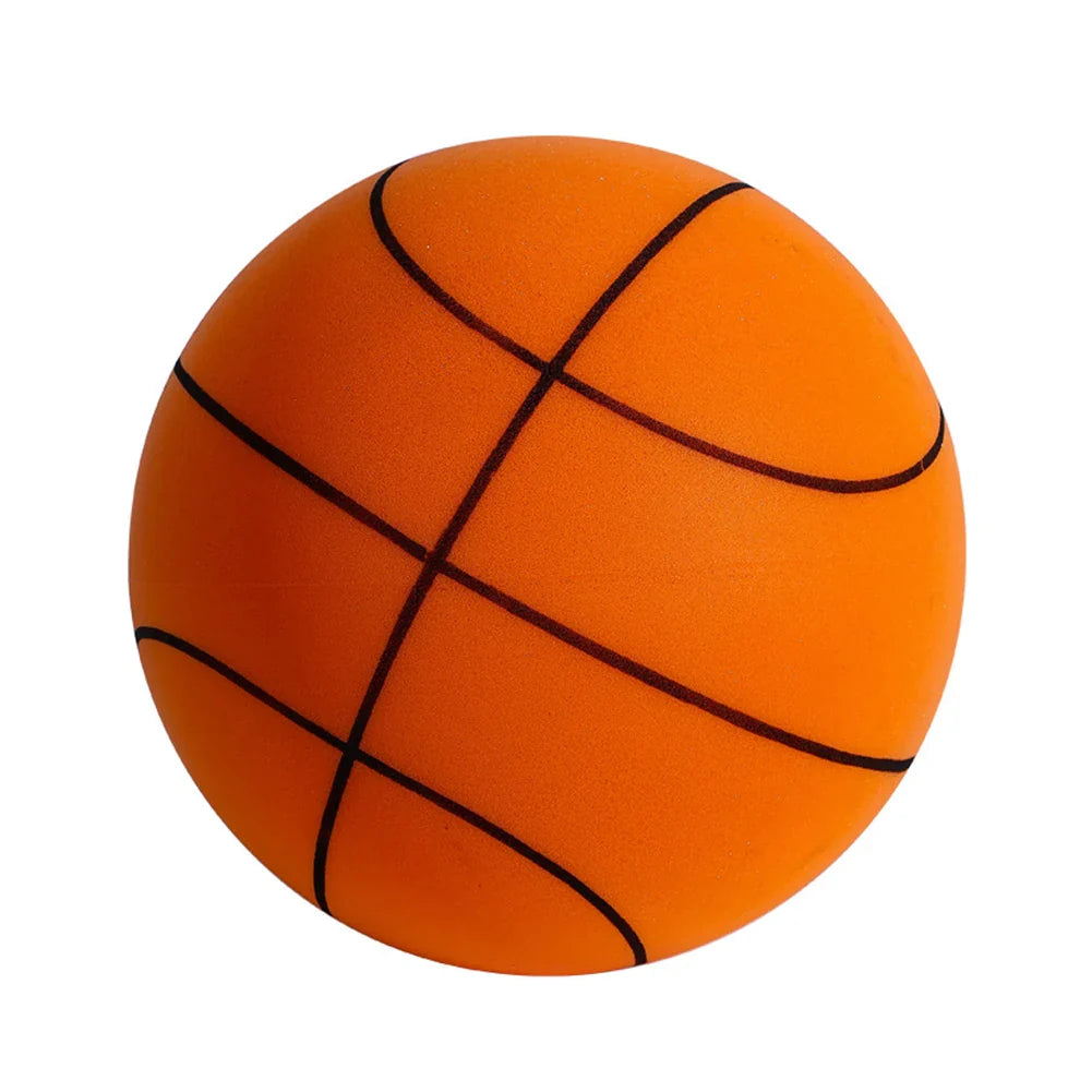 Kids Silent Foam Basketball — Indoor Squeezable Bounce Ball, Sizes 3/5/7