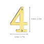 1Pcs 3Inch Metal House Numbers with M2 Screws Solid Zinc Alloy Mailbox Numbers 3D Address Numbers for Outside House Apartment