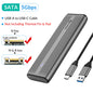M.2 NVMe & SATA SSD Enclosure USB-C 10Gbps (USB 3.1 Gen2) Tool-Free Aluminum Case — Supports 2230/2242/2260/2280