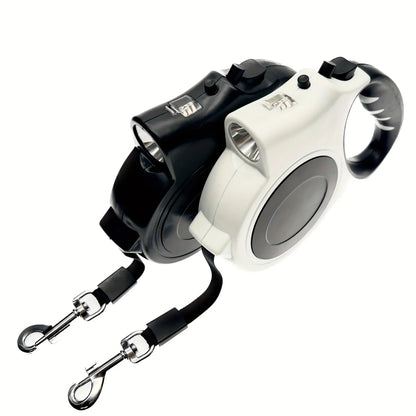 Illuminated Retractable Dog Leash 16 ft (5 m) – Adjustable LED Walking Leash for Medium & Large Dogs