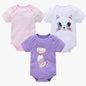 3/6 PCS Baby Cotton Bodysuits Set Short Sleeve Summer Outfits for Newborn Boys & Girls 0–12 Months