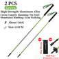 Foldable Quick-Lock 4-Section Trekking Poles Pair – 7075 Aluminum Adjustable 110/120 cm (43.3/47.2 in) EVA Grip Tungsten-Cobalt Tips