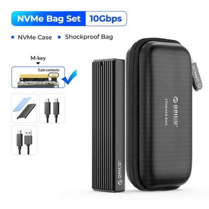 M.2 NVMe & SATA SSD Enclosure USB-C 10Gbps/20Gbps — 2230–2280 Supported