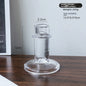 Clear Glass Pillar Candle Holder Table Candlestick for Dining Room Decor