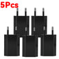 EU Plug USB Wall Charger 5V 1A Travel Adapter, Universal Smartphone USB Charger, 1-5 Pack