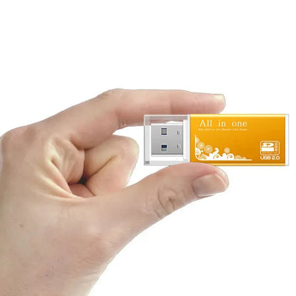 USB 2.0 4-Port Multi Card Reader – SD/TF/SDHC/MMC/MS/M2 Adapter for Laptop & Desktop