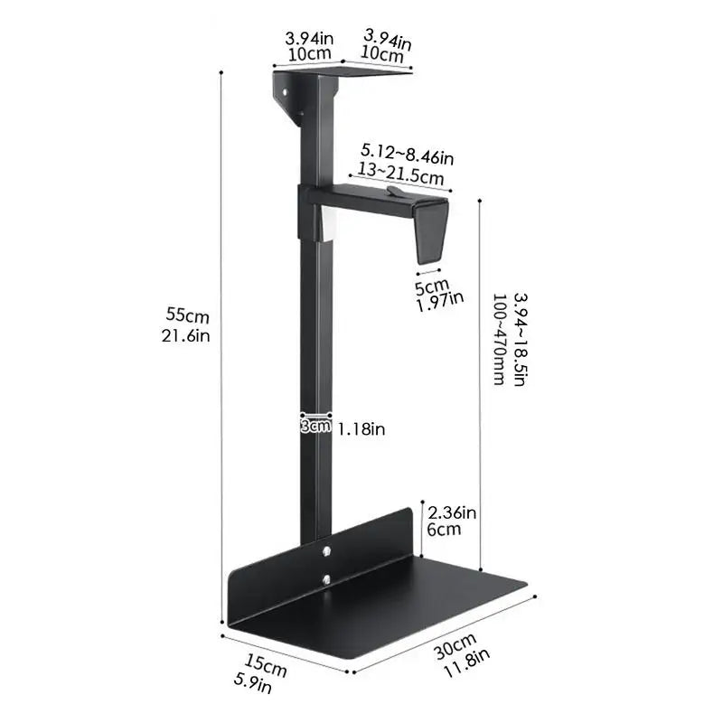 PC Under Desk Mount Computer Case Holder CPU Mount Heavy Duty Computer Case Stand Under Desk PC Stand Holder For Table Floor