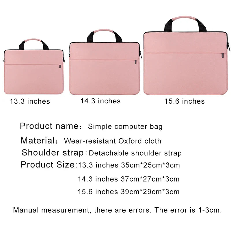 Women's Waterproof Laptop Sleeve 13–17 Inch — Oxford Shoulder Case