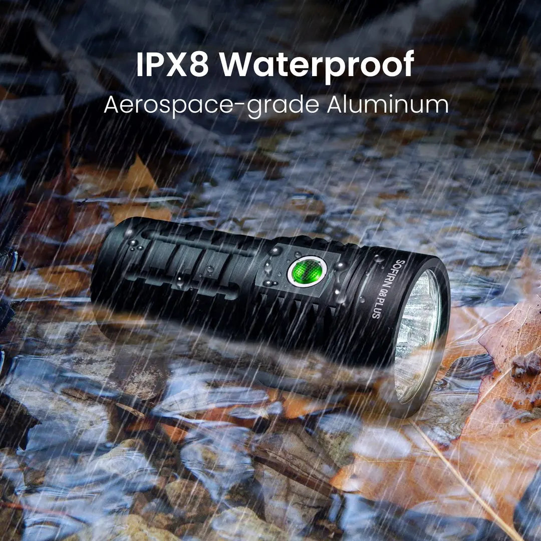 Super Powerful 16000 Lumen LED Flashlight — USB-C Rechargeable, IP68