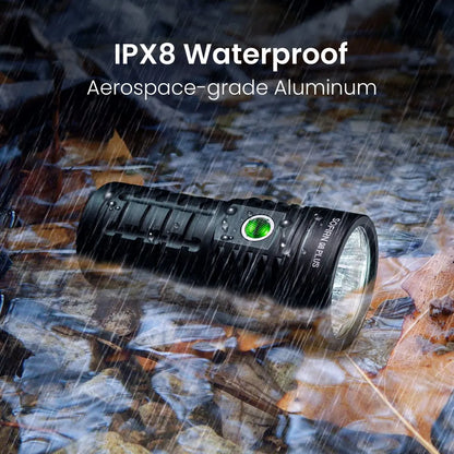 Super Powerful 16000 Lumen LED Flashlight — USB-C Rechargeable, IP68