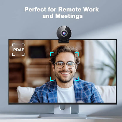 4K UHD USB Webcam with Built-In Microphone — 1080P/60fps HD Mini Camera for PC, Laptop & Desktop