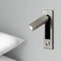 Led Wall Light Night Reading Book Lamp Bed Headboard Lights For Hotel Artistic  Bedside Lamp Push Switch Cree Chip 220V