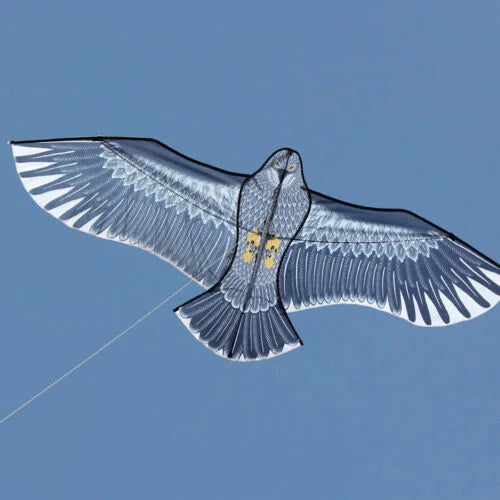 Eagle Kite 59 in (150 cm) Polyester Bird Kite with Handle and Line — Easy-Fly Outdoor Kite for Kids & Adults