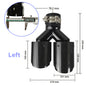 Carbon Fiber 304 Stainless Steel Rear Exhaust Tip Decorative Muffler - Universal Fit