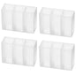 Mini Storage Box 3-Grid Plastic Makeup Brush Lipstick Storage Multi-Functional Desk Organizer for Home Kitchen Bathroom