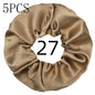 10/5 Pcs Satin Hair Scrunchies Set for Women & Girls – Soft Silk Elastic Hair Bands | Elegant Solid Color Ponytail Holders & Headwear Accessories