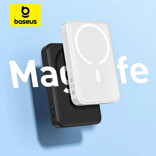 10000mAh Magnetic Mini Power Bank — 15W Wireless & 20W USB-C Fast Charge, Auto-Wake MagSafe-Compatible Portable Charger
